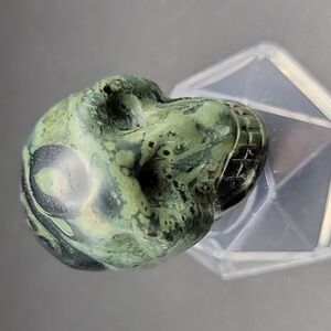 84g Kambamba Nebula Jasper Stone Skull Hand Carved Ryolite Gemstone Crystal